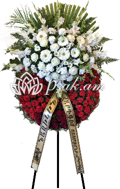 Bicolor Classic funeral wreath 